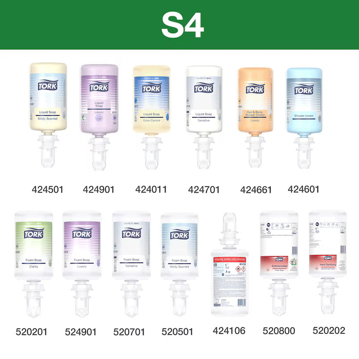 Tork Soap and Sanitizer Dispenser White S4 (564500)