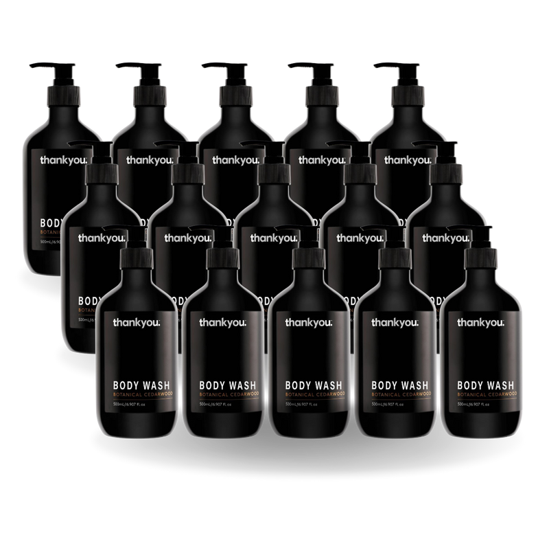 Thankyou Amenities Body Wash 500ml x15 - Botanical Cedarwood