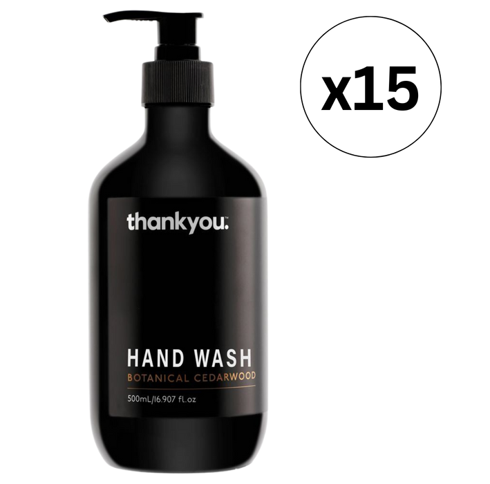 Thankyou Amenities Hand Wash 500ml x15 - Botanical Cedarwood