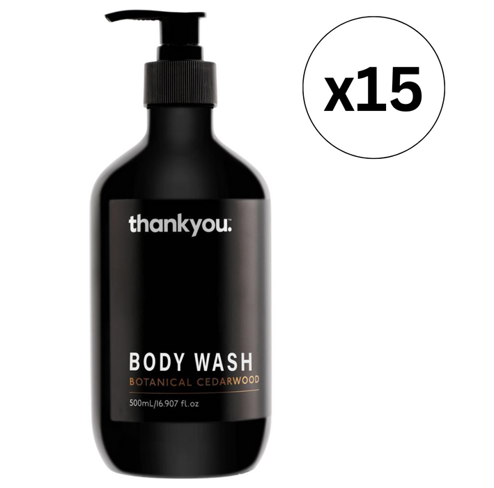 Thankyou Amenities Body Wash 500ml x15 - Botanical Cedarwood