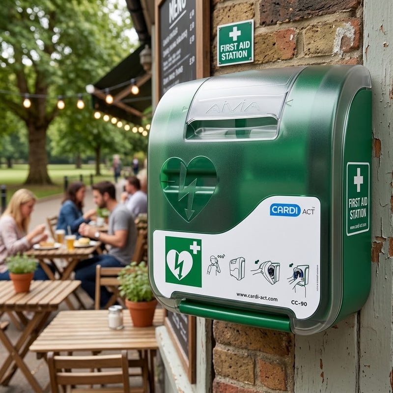 Aero Healthcare CARDIACT Alarmed Outdoor AED Cabinet | Defibrillator Storage