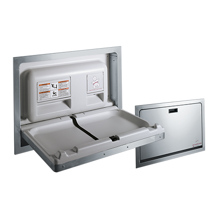 ASI JD Macdonald BABY CHANGE STATION, PARALLEL, FULL STAINLESS STEEL