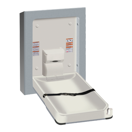 ASI JD Macdonald BABY CHANGE STATION, VERTICAL, CLAD STAINLESS STEEL