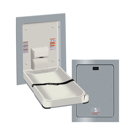 ASI JD Macdonald BABY CHANGE STATION, VERTICAL, CLAD STAINLESS STEEL