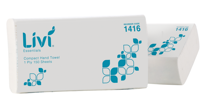 LIVI ESSENTIALS 1PLY COMPACT HAND TOWEL (1416)
