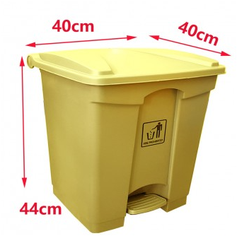 YELLOW MEDICAL & CLINICAL WASTE PEDAL BIN 30L