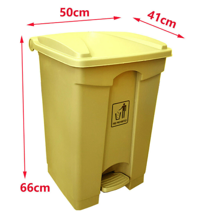 Yellow Medical & Clinical Waste Pedal Bin 68L