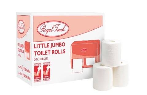 ROYAL TOUCH 1PLY LITTLE JUMBO TOILET ROLLS (77230)