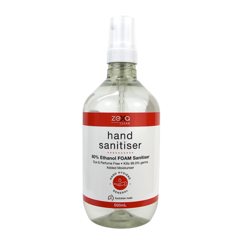 Zexa 9-730 Foam Hand Sanitiser 500ml X 12