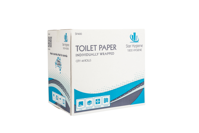 Toilet Paper 2 Ply 400 Sheets (CTN 48) | Star Hygiene – Individually Wrapped