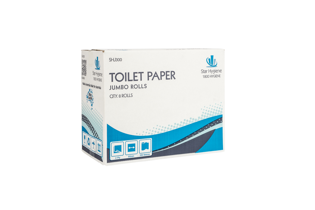 Star Hygiene Jumbo Toilet Paper 2ply 300m (CTN 8)