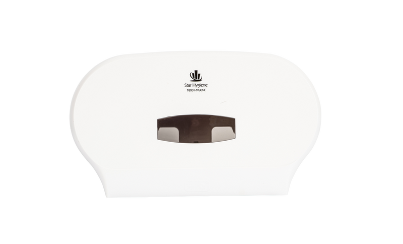 Star Hygiene Double Jumbo Toilet Roll Dispenser -White