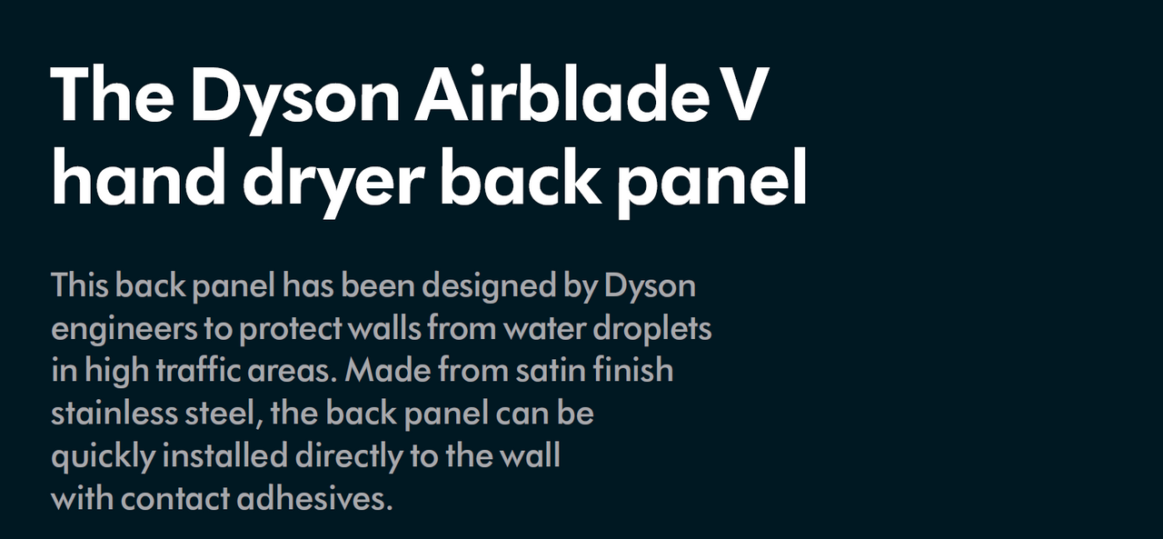 Dyson Panel DYSON AIRBLADE V BACK PANEL - Star Hygiene