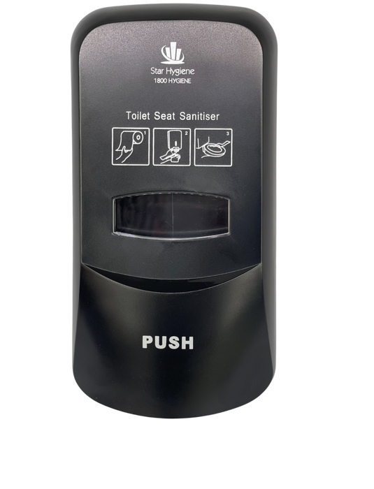 Star Hygiene Toilet Seat Sanitiser Spray Black Dispenser -600ml