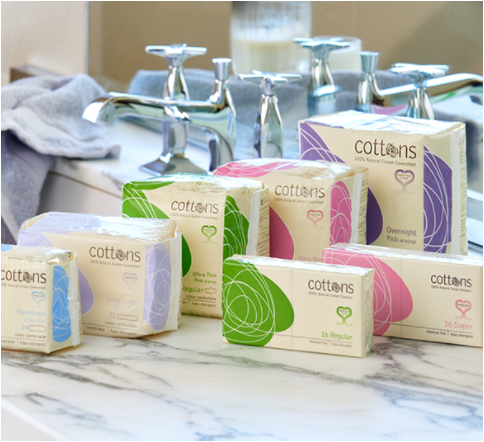 Cotton sanitary shop products