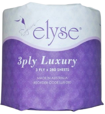Elyse Toilet Paper 3 Ply 280 Sheet Luxury – 48 Rolls