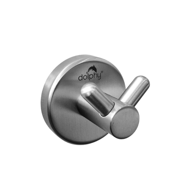 Dolphy Double Robe Hook (Stainless Steel)