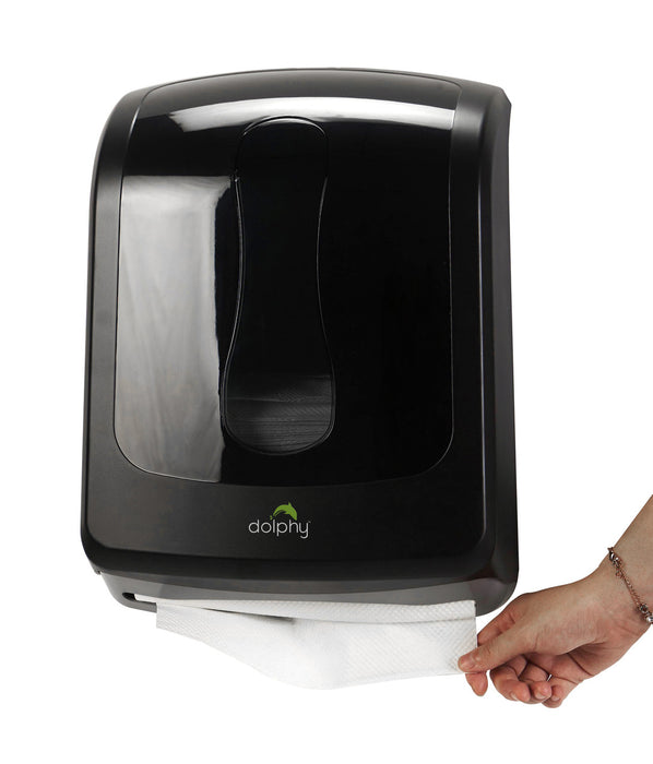 Dolphy Slimline Paper Towel Dispenser (Plastic - Black)