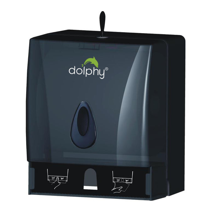 Dolphy Paper Roll Towel Dispenser (Plastic - Transparent Black) | Commercial Paper Towel Dispenser Australia