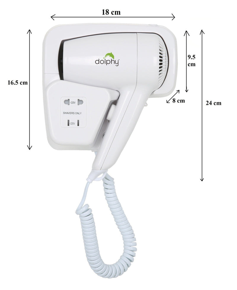Dolphy Wall Mount Hair Dryer (1200W) Australia