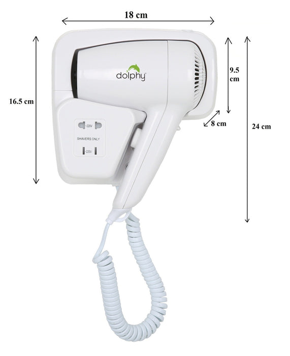 Dolphy Wall Mount Hair Dryer (1200W)