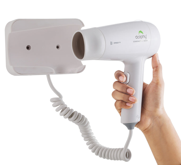 Dolphy Wall Mount Hair Dryer (1800W - Hot and Cold)