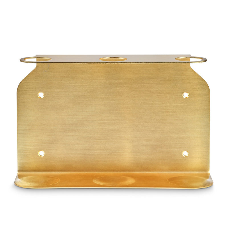 Designstuff Triple Soap Dispenser Holder, Brushed Brass