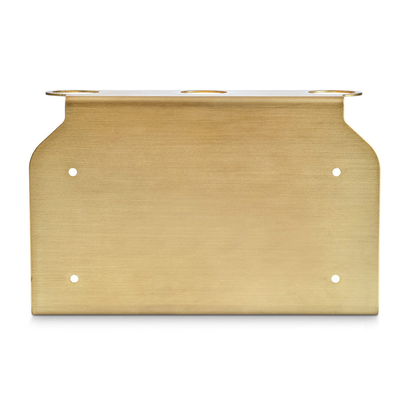Designstuff Triple Soap Dispenser Holder, Brushed Brass