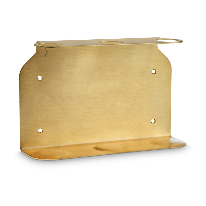 Designstuff Triple Soap Dispenser Holder, Brushed Brass