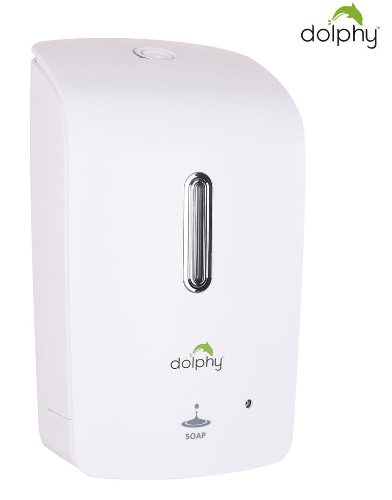 Dolphy Plaza Automatic Soap/Sanitiser Dispenser (1000mL - White) | Commercial Soap Dispenser Australia