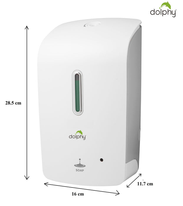 Dolphy Plaza Automatic Soap/Sanitiser Dispenser (1000mL - White) | Commercial Soap Dispenser Australia