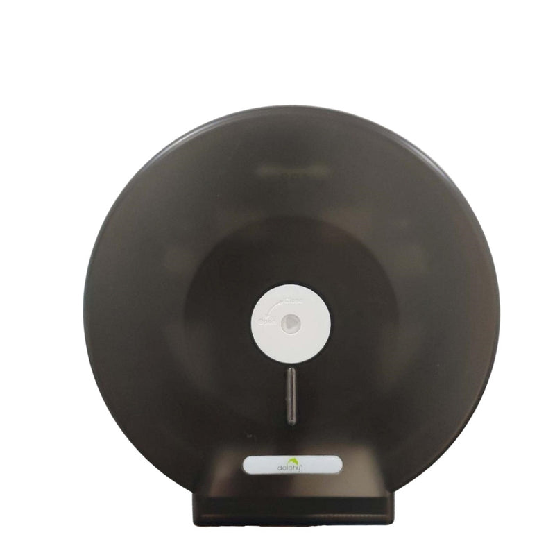 Dolphy Jumbo Toilet Roll Dispenser (Plastic - Transparent Grey) | Commercial Toilet Paper Dispenser Australia