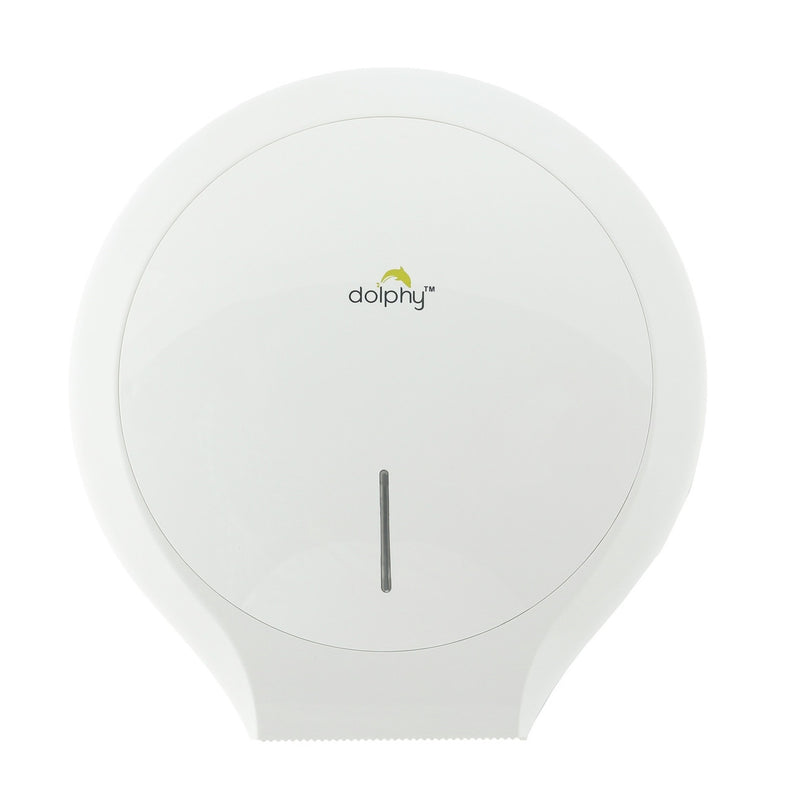 Dolphy Jumbo Toilet Roll Dispenser (Plastic - White) | Commercial Toilet Paper Dispenser Australia