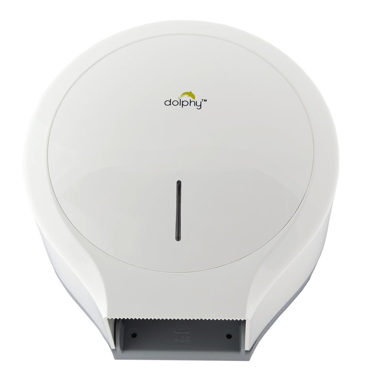 Dolphy Jumbo Toilet Roll Dispenser (Plastic - White) | Commercial Toilet Paper Dispenser Australia