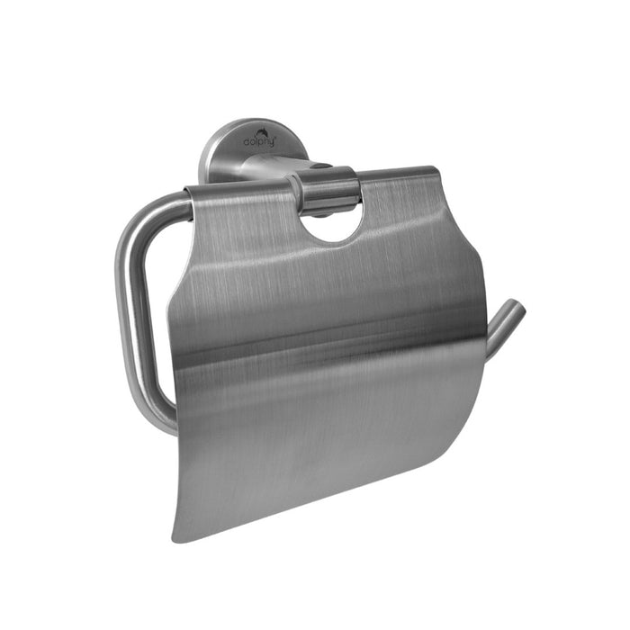 Dolphy Toilet Roll Holder with Cover (Stainless Steel)