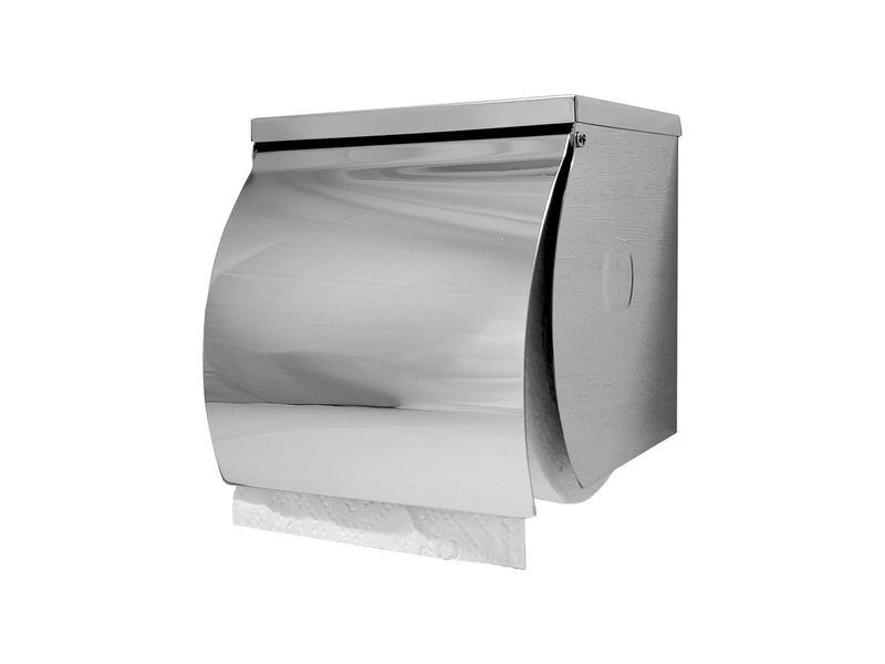 Dolphy Toilet Roll Holder with Shelf & Cover (Stainless Steel) | Commercial Paper Towel Dispenser Australia
