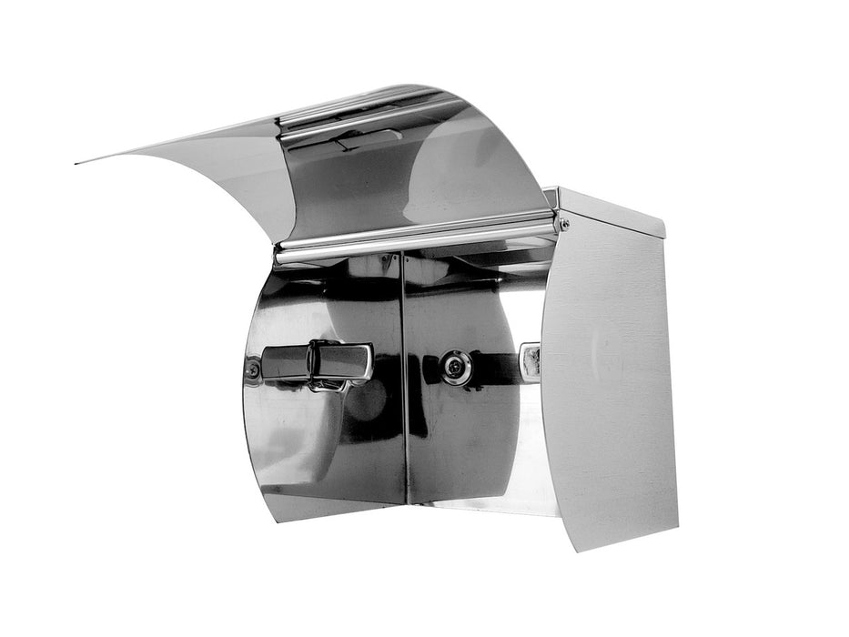 Dolphy Toilet Roll Holder with Shelf & Cover (Stainless Steel)