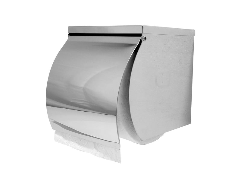 Dolphy Toilet Roll Holder with Shelf & Cover (Stainless Steel) | Commercial Paper Towel Dispenser Australia
