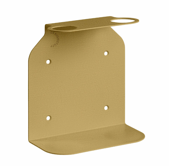 Designstuff Dual Soap Dispenser Holder, Brushed Brass