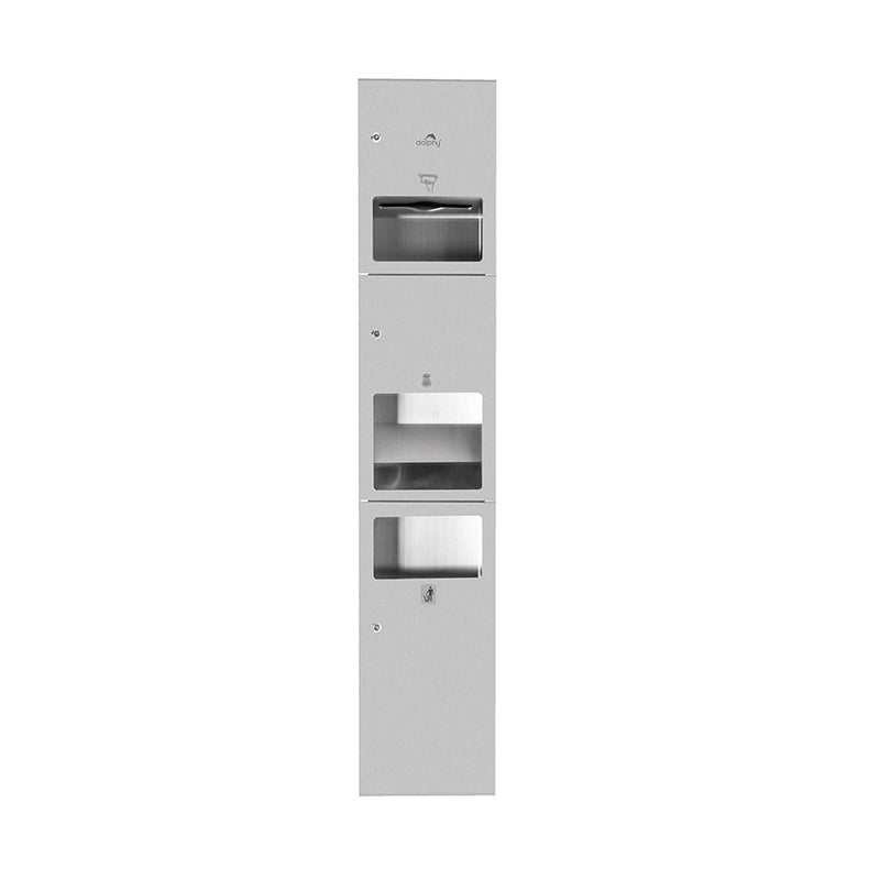 Dolphy 3-In-1 Washroom Recessed Panel (Stainless Steel) | Commercial Soap Dispenser Australia