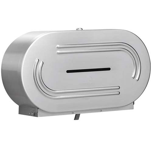 Stainless Steel Jumbo Toilet Roll Holder - Double