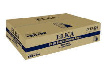 Elka 82L Black Garbage Bags Tough – Carton of 200