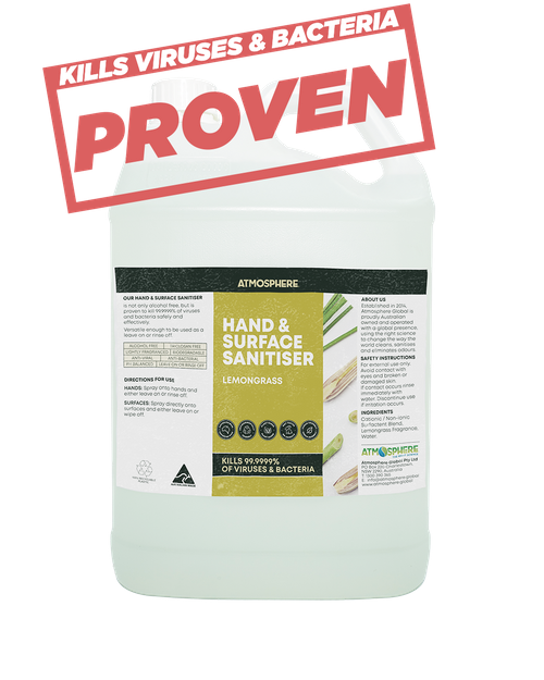 ANTI-BACTERIAL, ANTI-VIRAL HAND & SURFACE SANITISER 5L