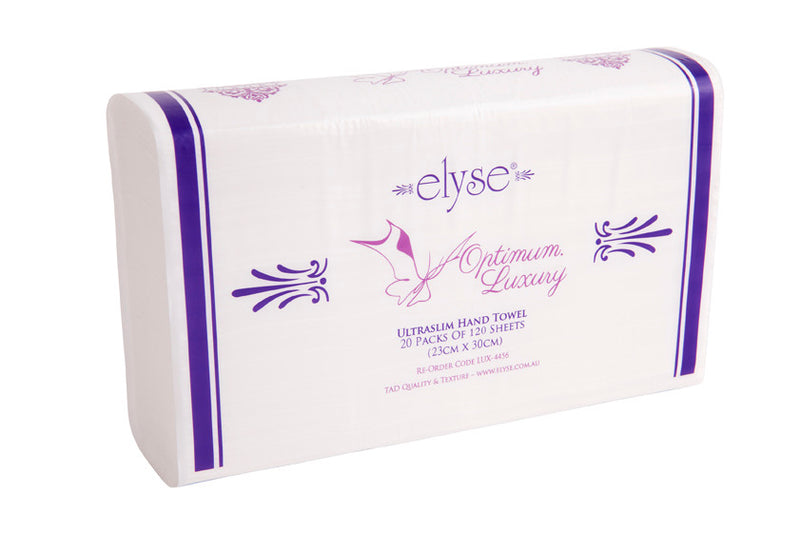 Elyse Tad Ultraslim Hand Towel – 120 Sheets x 20 Packs (Lux-4456)