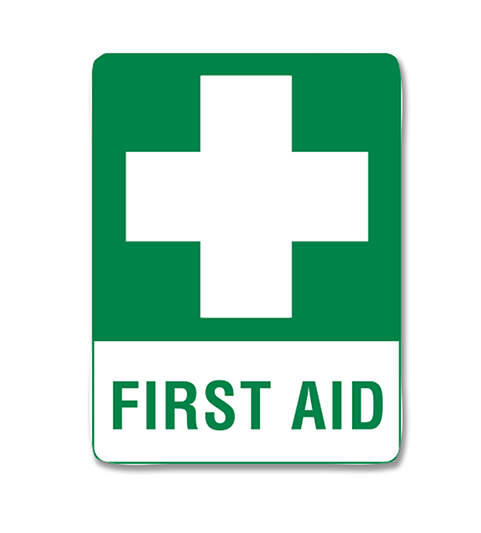 Aero Healthcare Large Poly First Aid Sign 60 x 45cm