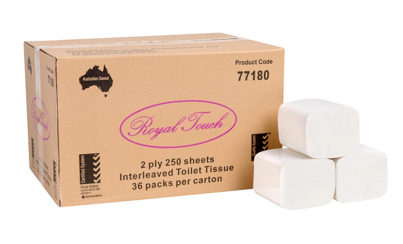 ROYAL TOUCH 2PLY INTERLEAVED TOILET TISSUE (77180)