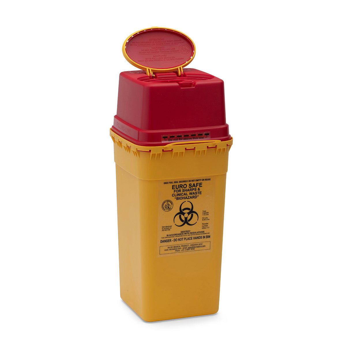 Medical Waste   Sharps Containers: Euro Safe - 7 Litre - Star Hygiene