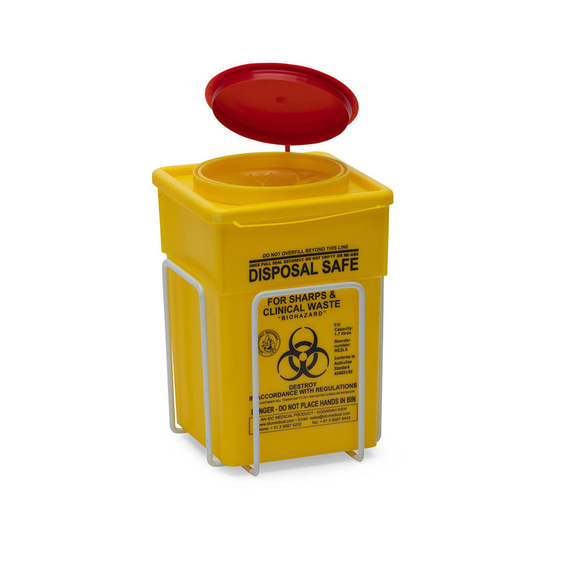 Yellow Sharps Safe – 2L Square 90mm
