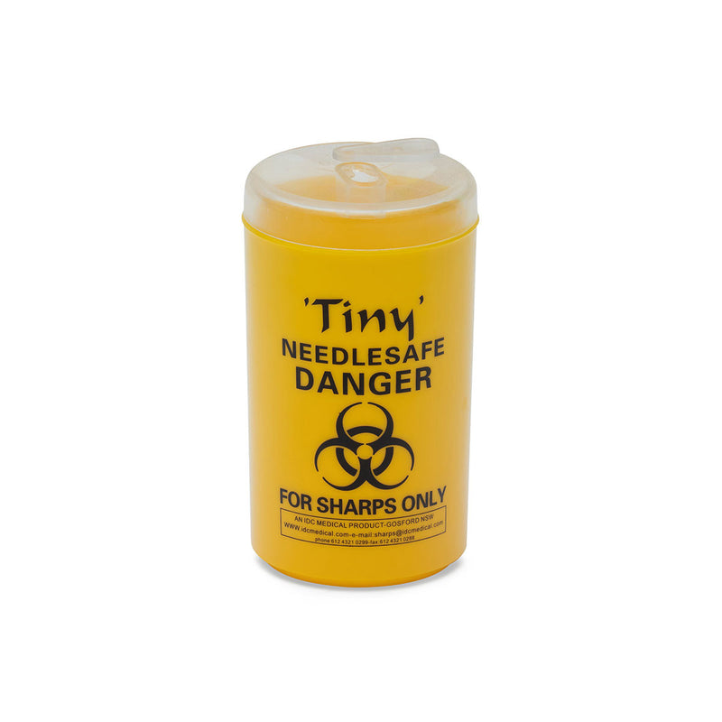 Yellow Sharps Safe – 200ml 'Tiny' Needle-Safe