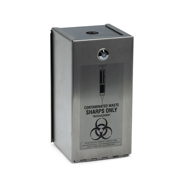 STEEL SYRINGE SAFES: "STAINLESS STEEL ARMOUR" LOCKABLE:2 litre Stainless Steel Safe for RE2LS